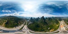 阳朔兴坪古镇航拍 (4)_全景